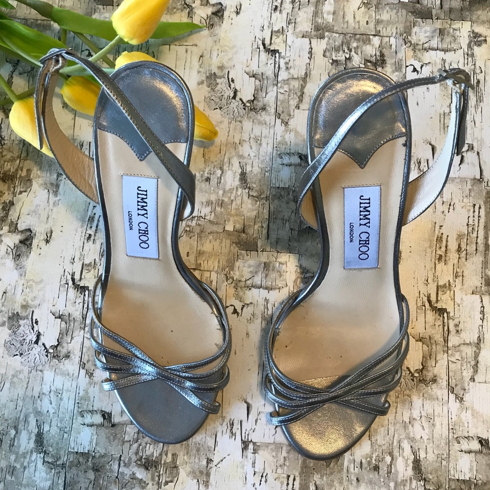 Silver Jimmy Choo sandals
